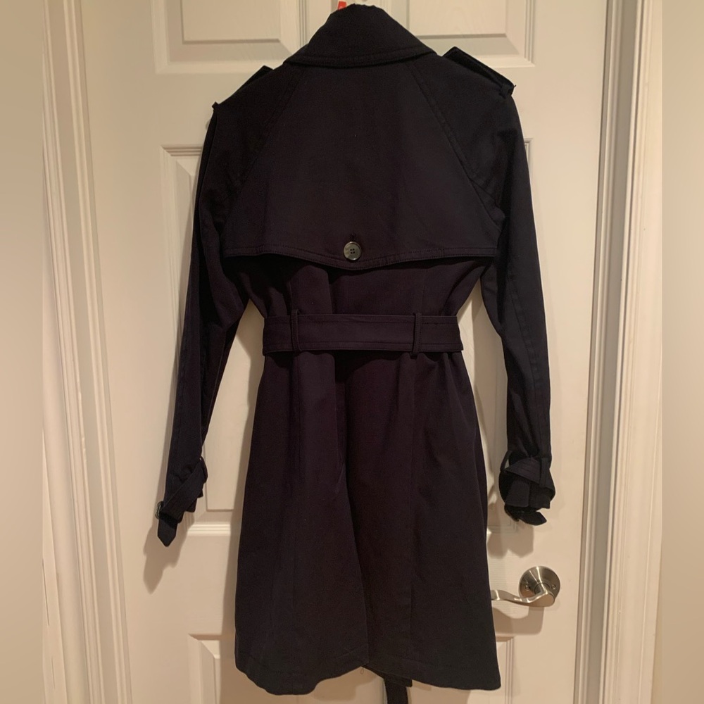 Club Monaco Dark Navy Trench Coat - Picture 3 of 11